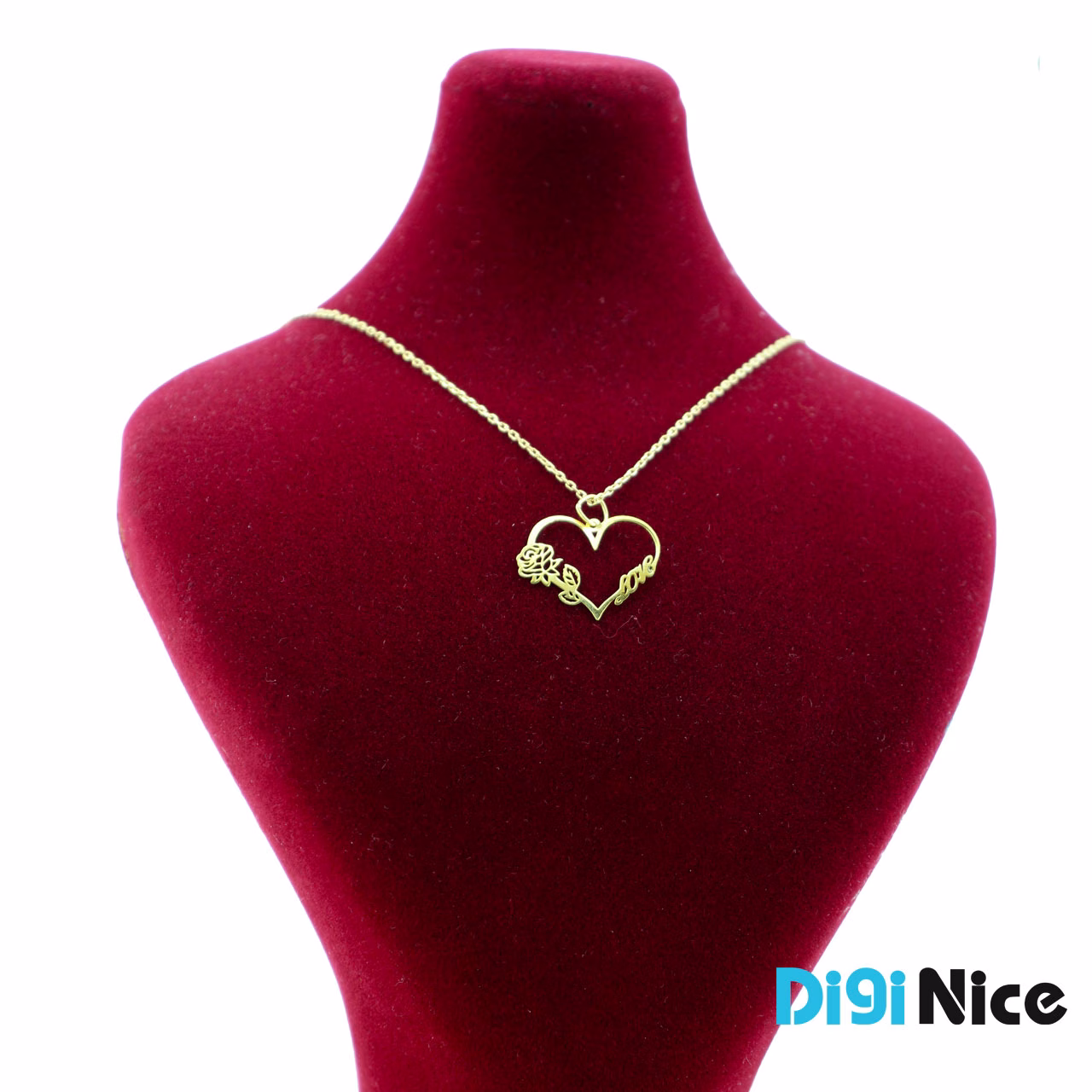 گردنبند طلا 18 عیار طرح Love (کد DN-P1324)