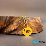 گردنبند طلا 18 عیار طرح love