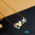 گردنبند طلا 18 عیار طرح love