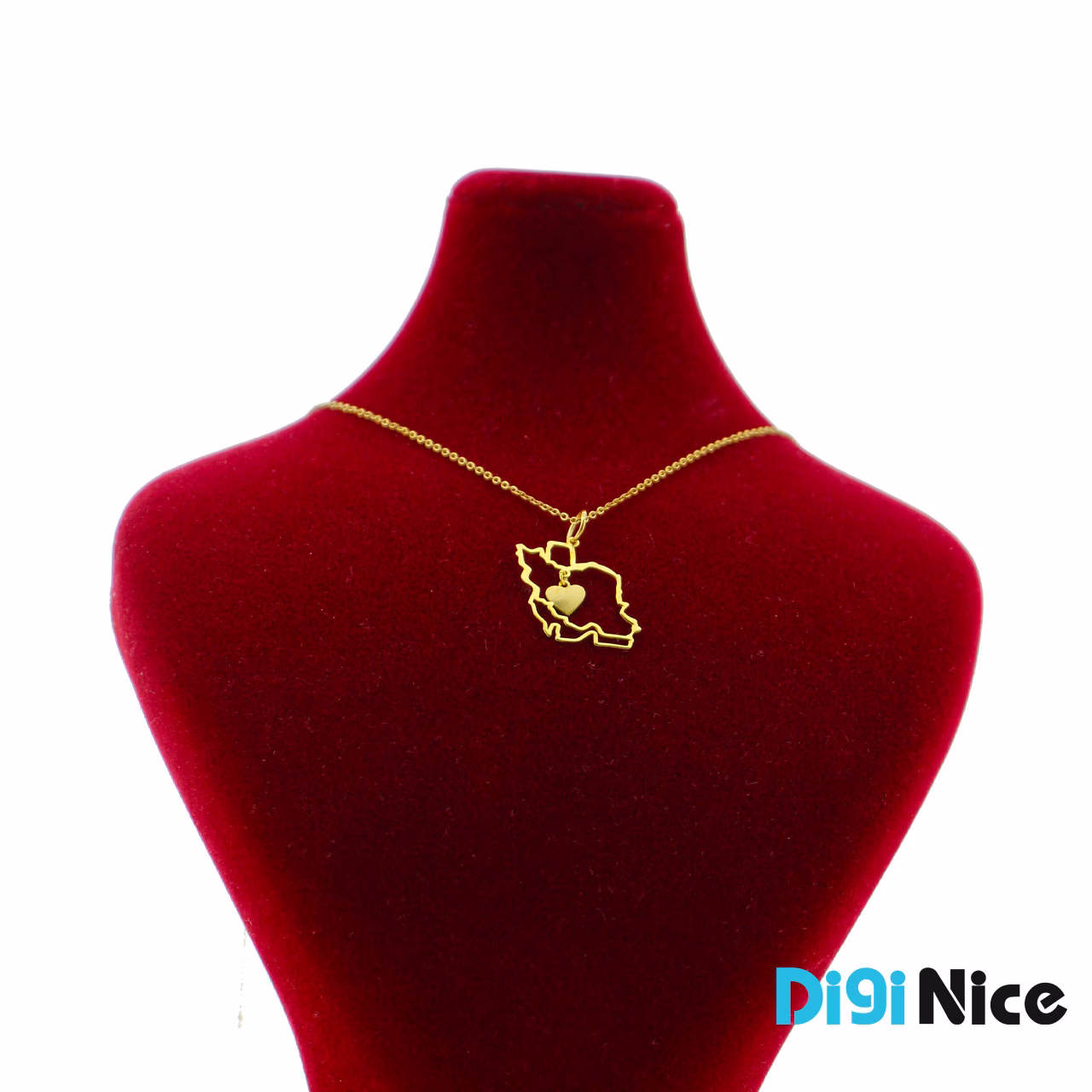 گردنبند طلا 18 عیار طرح ایران (کد DN-P1315)