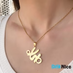 گردنبند طلا 18 عیار طرح بهاره