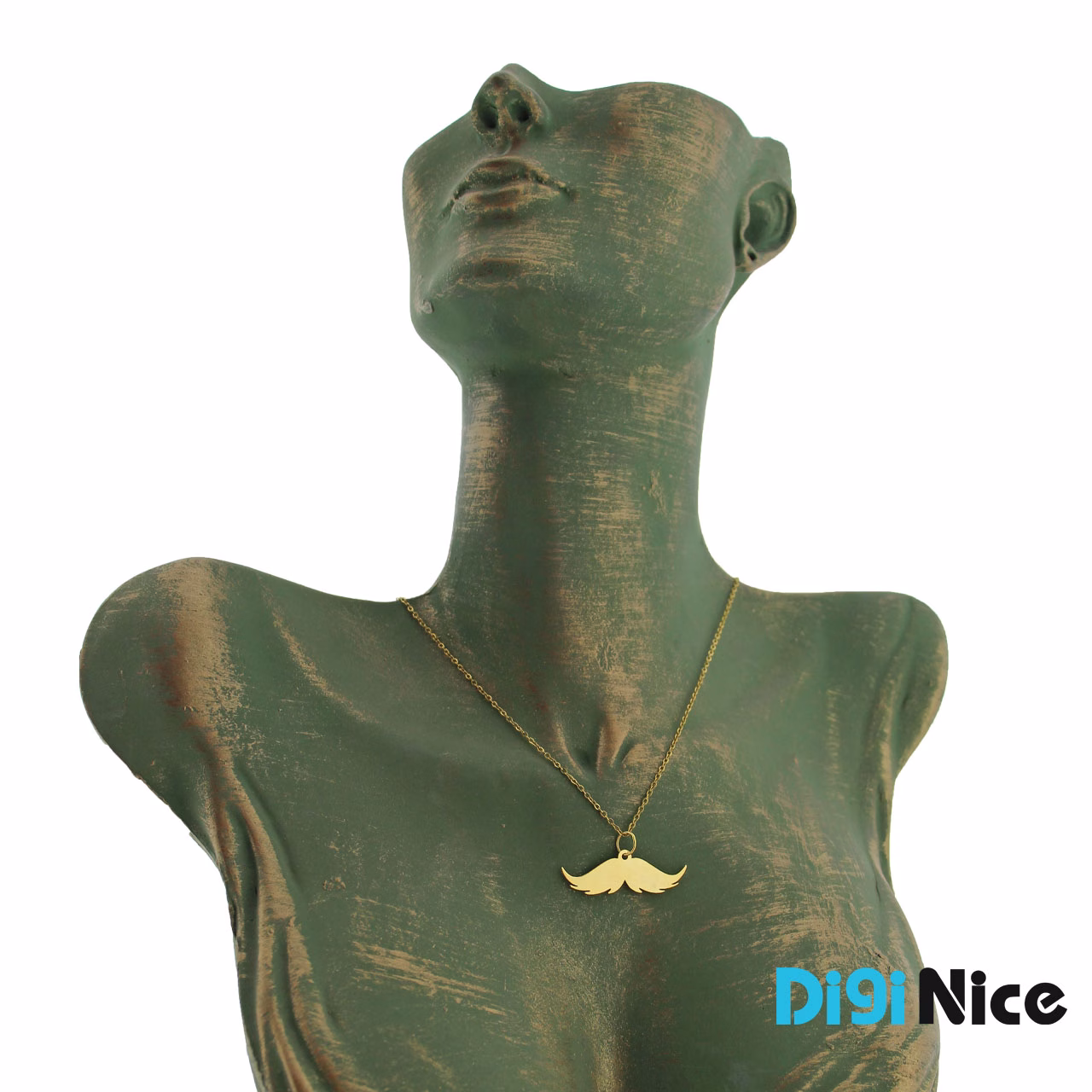 گردنبند طلا 18 عیار طرح سبیل (کد DN-P2759)