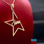 گردنبند طلا 18 عیار طرح سما sama