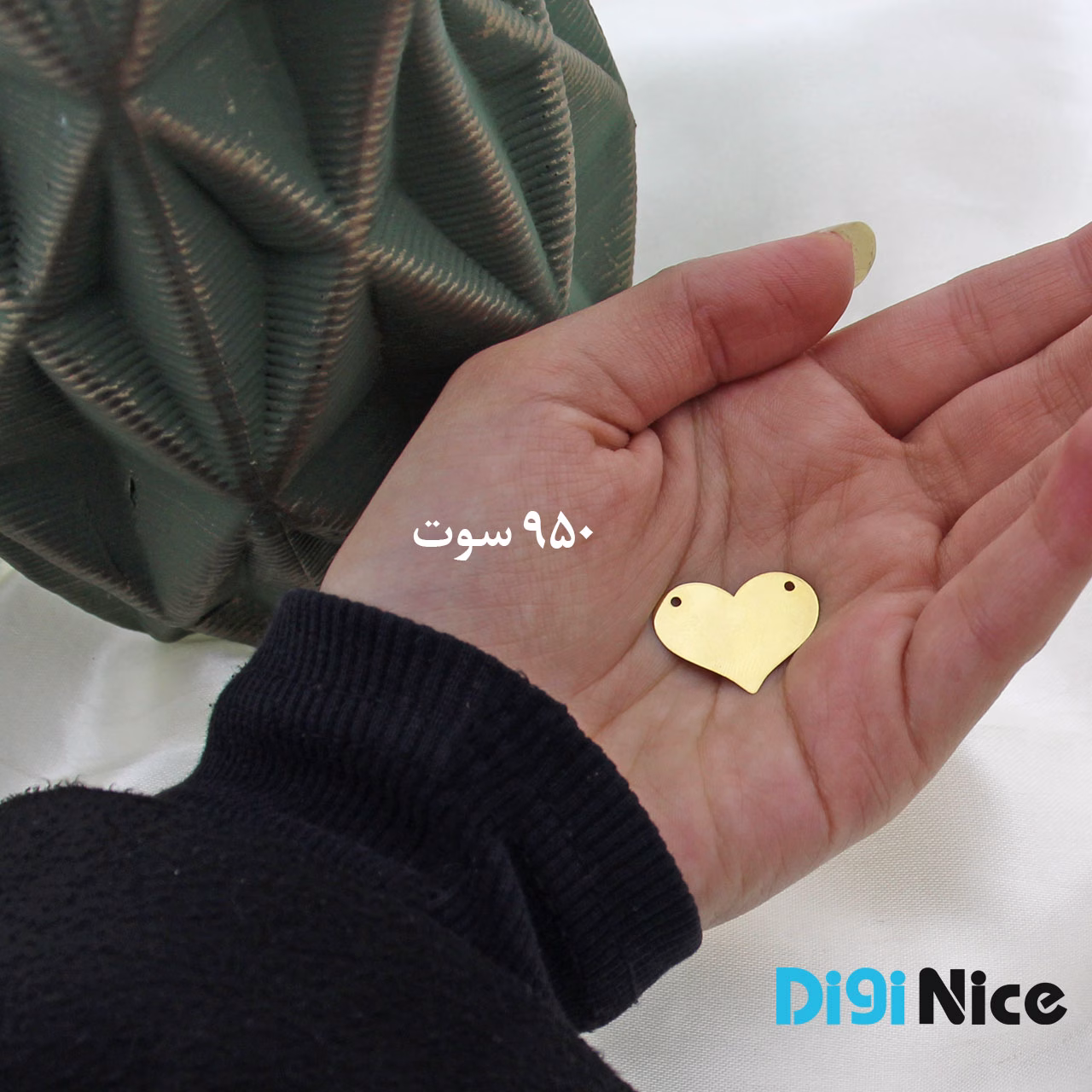 گردنبند طلا 18 عیار طرح قلب (کد DN-P1469)
