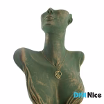 گردنبند طلا 18 عیار طرح مادر و فرزند (کد DN-P1340)