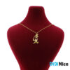 گردنبند طلا 18 عیار طرح میم مثل مادر (کد DN-P1482)