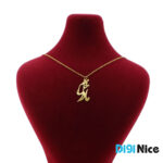 گردنبند طلا 18 عیار طرح میم مثل مادر (کد DN-P1482)