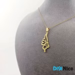 گردنبند طلا 18 عیار طرح نیلا