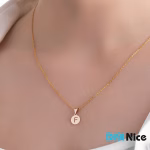 گردنبند طلا 18 عیار طرح F