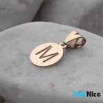 گردنبند طلا 18 عیار طرح M