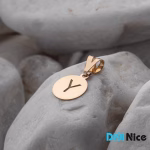 گردنبند طلا 18 عیار طرح Y