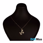گردنبند طلا 18 عیار طرح اسب تک شاخ