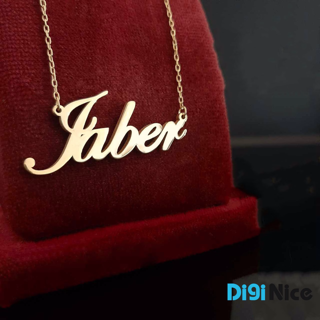 گردنبند طلا 18 عیار طرح جابر