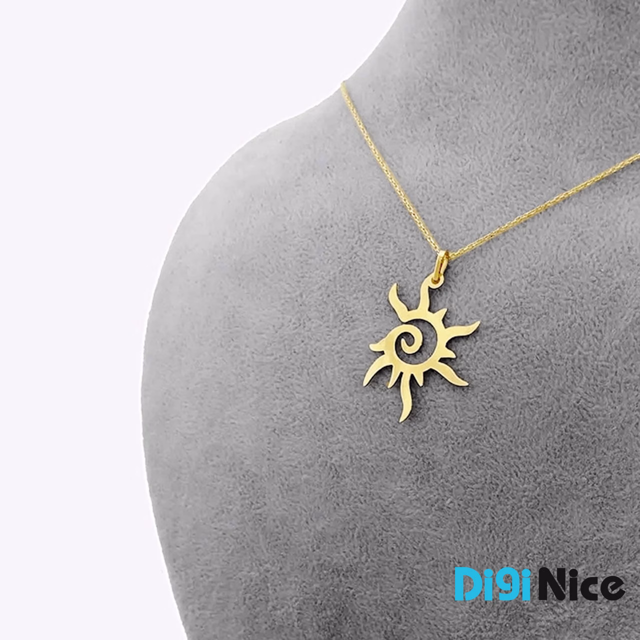 گردنبند طلا 18 عیار طرح خورشید