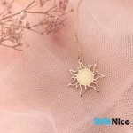 گردنبند طلا 18 عیار طرح خورشید