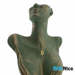 گردنبند طلا 18 عیار طرح خورشید (کد DN-P1610)