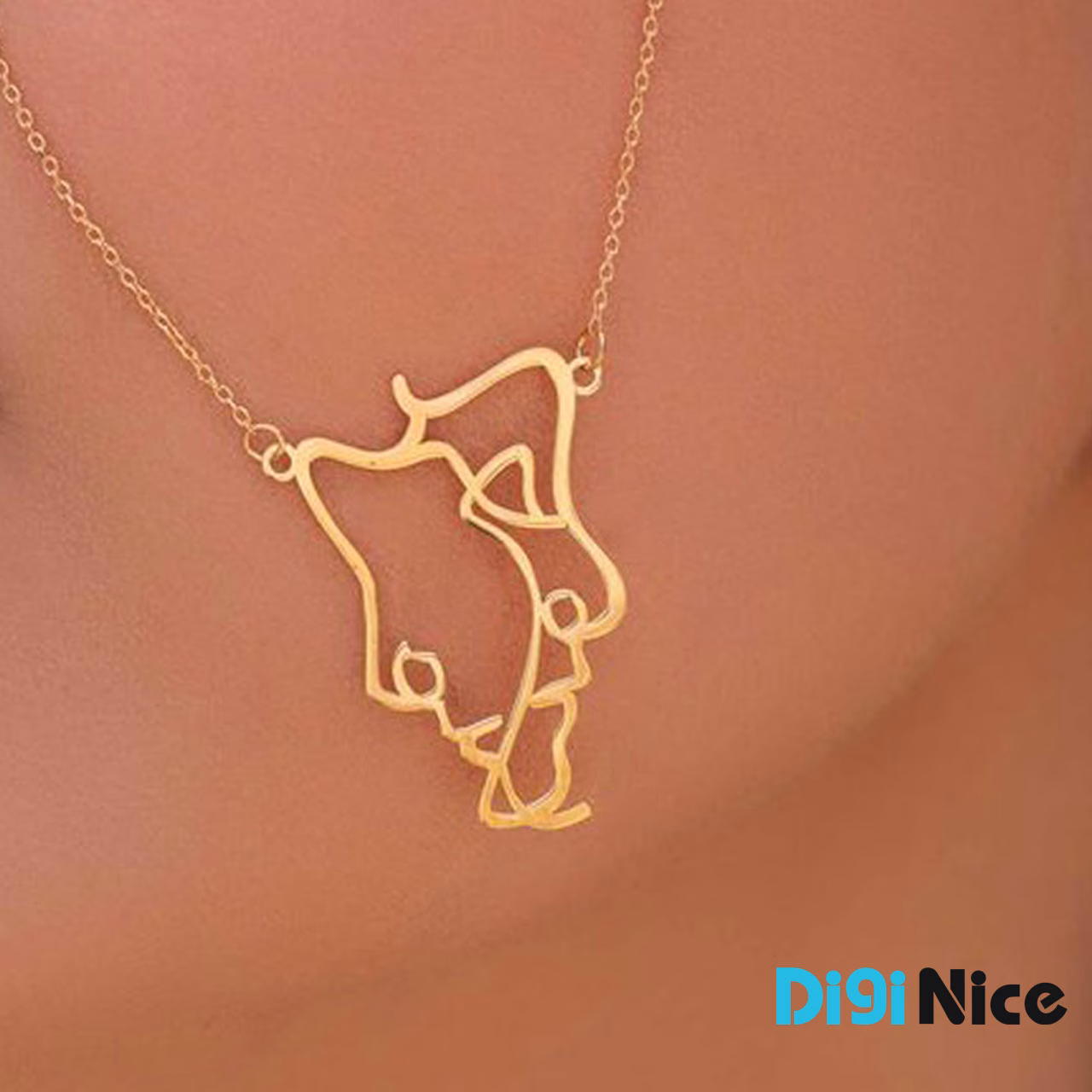 گردنبند طلا 18 عیار طرح رخ