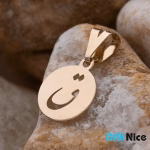 گردنبند طلا 18 عیار طرح ق