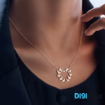 گردنبند طلا 18 عیار طرح قلب