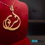 گردنبند طلا 18 عیار طرح نسرین