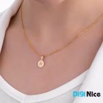 گردنبند طلا 18 عیار طرح ه
