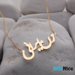 آویز گردنبند طلا 18 عیار طرح زن ایرانی