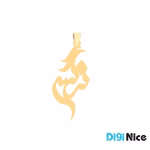آویز گردنبند طلا 18 عیار طرح نرگس
