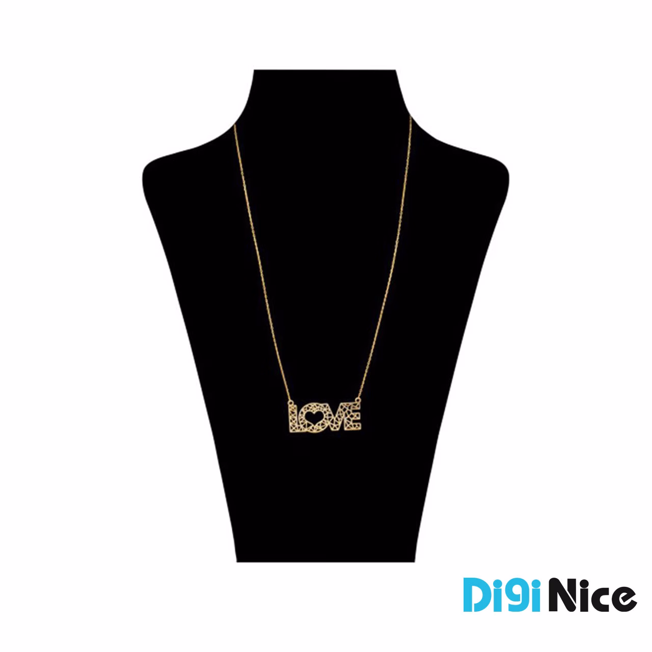 گردنبند طلا 18 عیار طرح LOVE