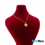 گردنبند طلا 18 عیار طرح برف (کد DN-P2043)