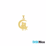 گردنبند طلا 18 عیار طرح دختر و پسر