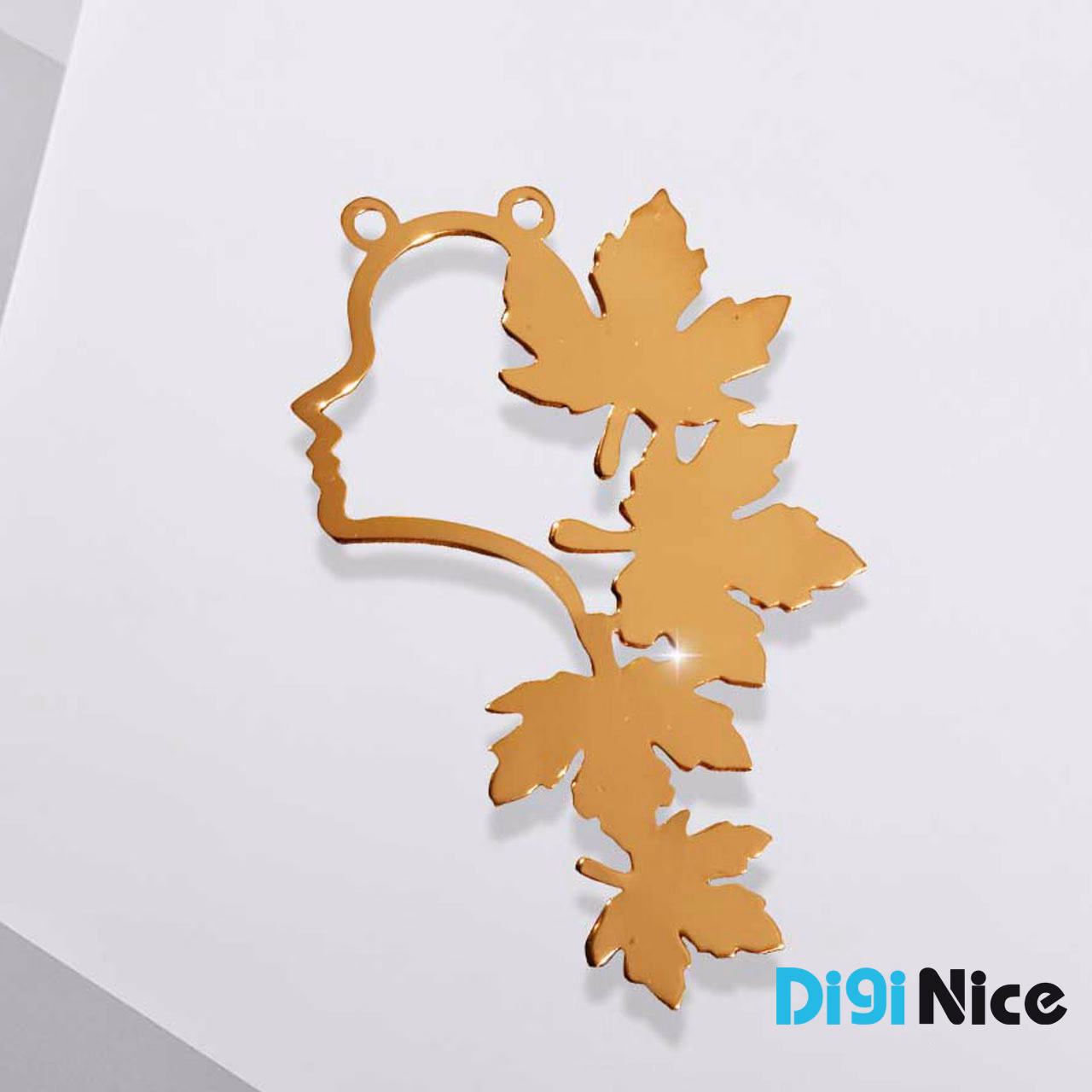 گردنبند طلا 18 عیار طرح دختر پاییز