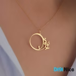 گردنبند طلا 18 عیار طرح عشق