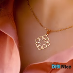 گردنبند طلا 18 عیار طرح قلب