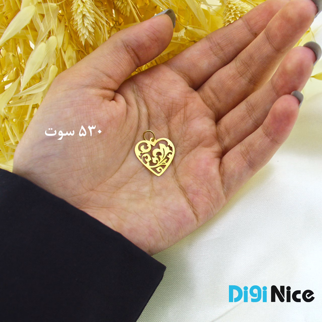 گردنبند طلا 18 عیار طرح قلب (کد DN-P2028)