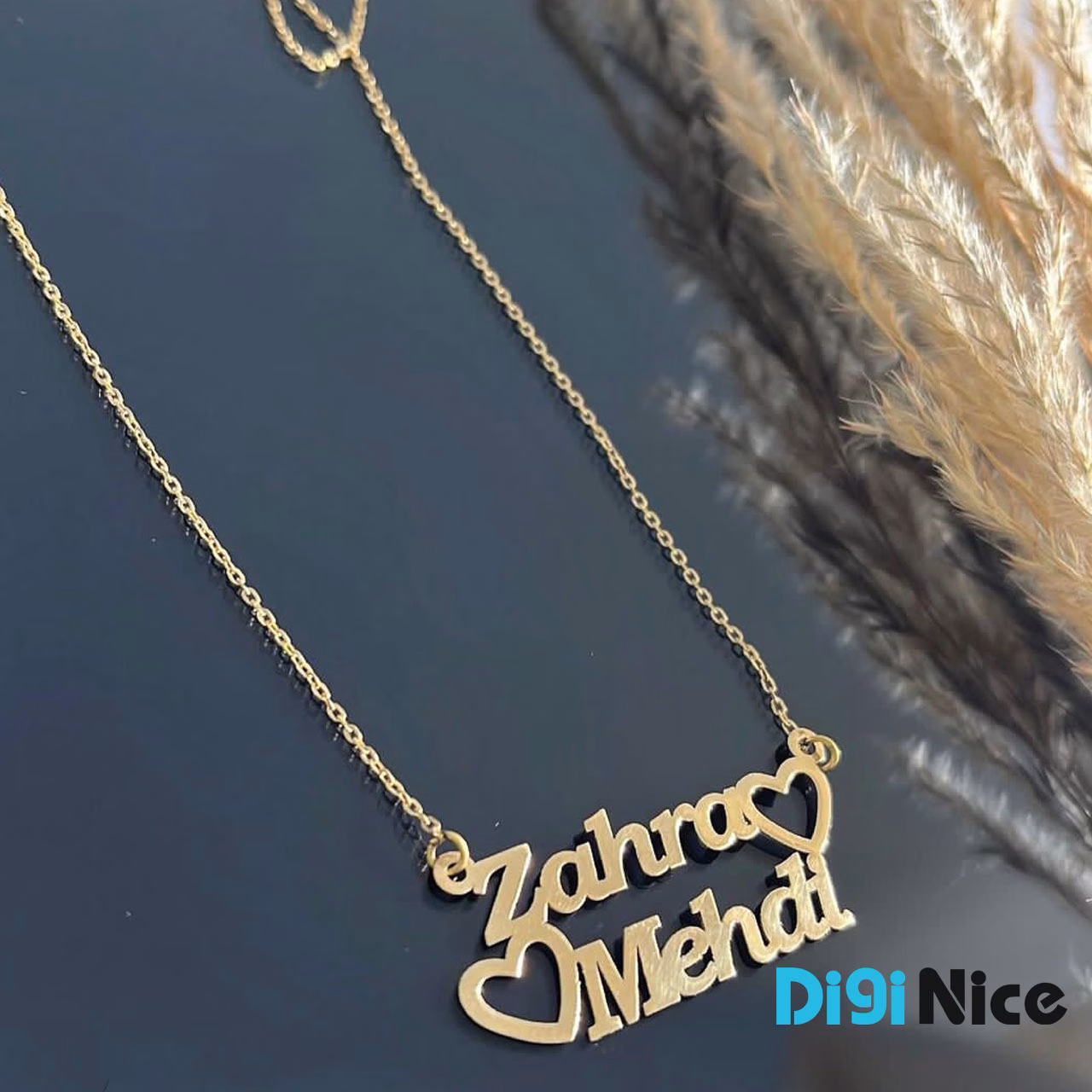 گردنبند طلا 18 عیار طرح مهدی زهرا