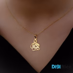 گردنبند طلا 18 عیار طرح هوالحق