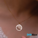 گردنبند طلا 18 عیار طرح گل