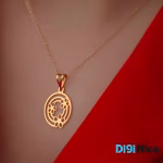 گردنبند طلا 18 عیار طرح گل