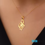 گردنبند طلا 18 عیار طرح یا هو