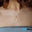 گردنبند طلا 18 عیار طرح Love (کد DN-P2262)