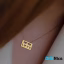 گردنبند طلا 18 عیار طرح love