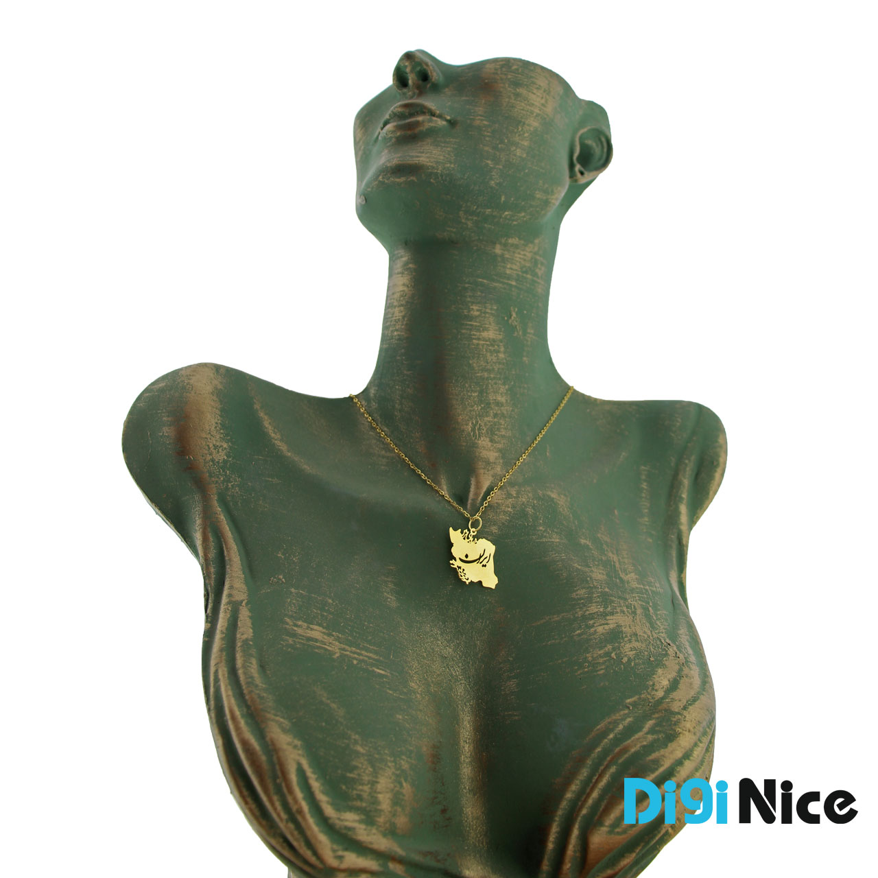 گردنبند طلا 18 عیار طرح ایران (کد DN-P2265)