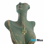 گردنبند طلا 18 عیار طرح عدالت (کد DN-P2336)