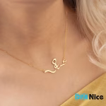 گردنبند طلا 18 عیار طرح عسل
