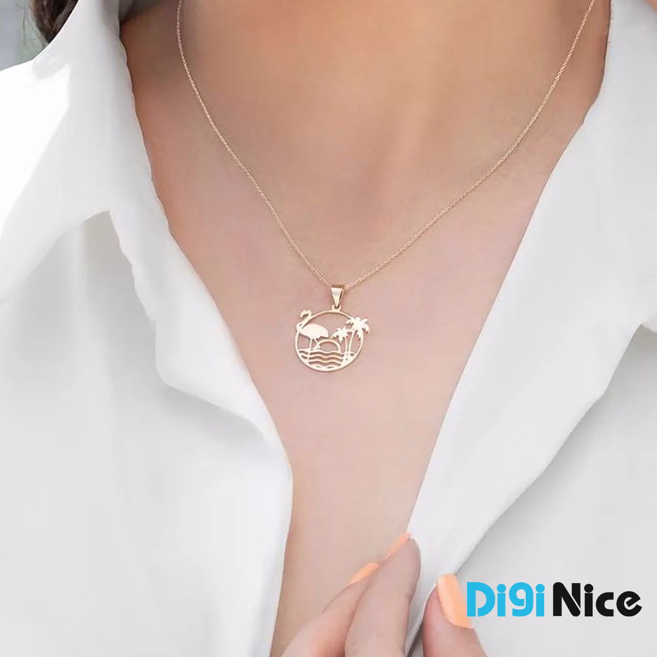گردنبند طلا 18 عیار طرح کاپ کیک