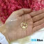 گردنبند طلا 18 عیار طرح قلب و پرنده (کد DN-P2256)