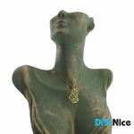 گردنبند طلا 18 عیار طرح مادر و فرزند (کد DN-P2354)