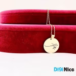 گردنبند طلا 18 عیار طرح نگین