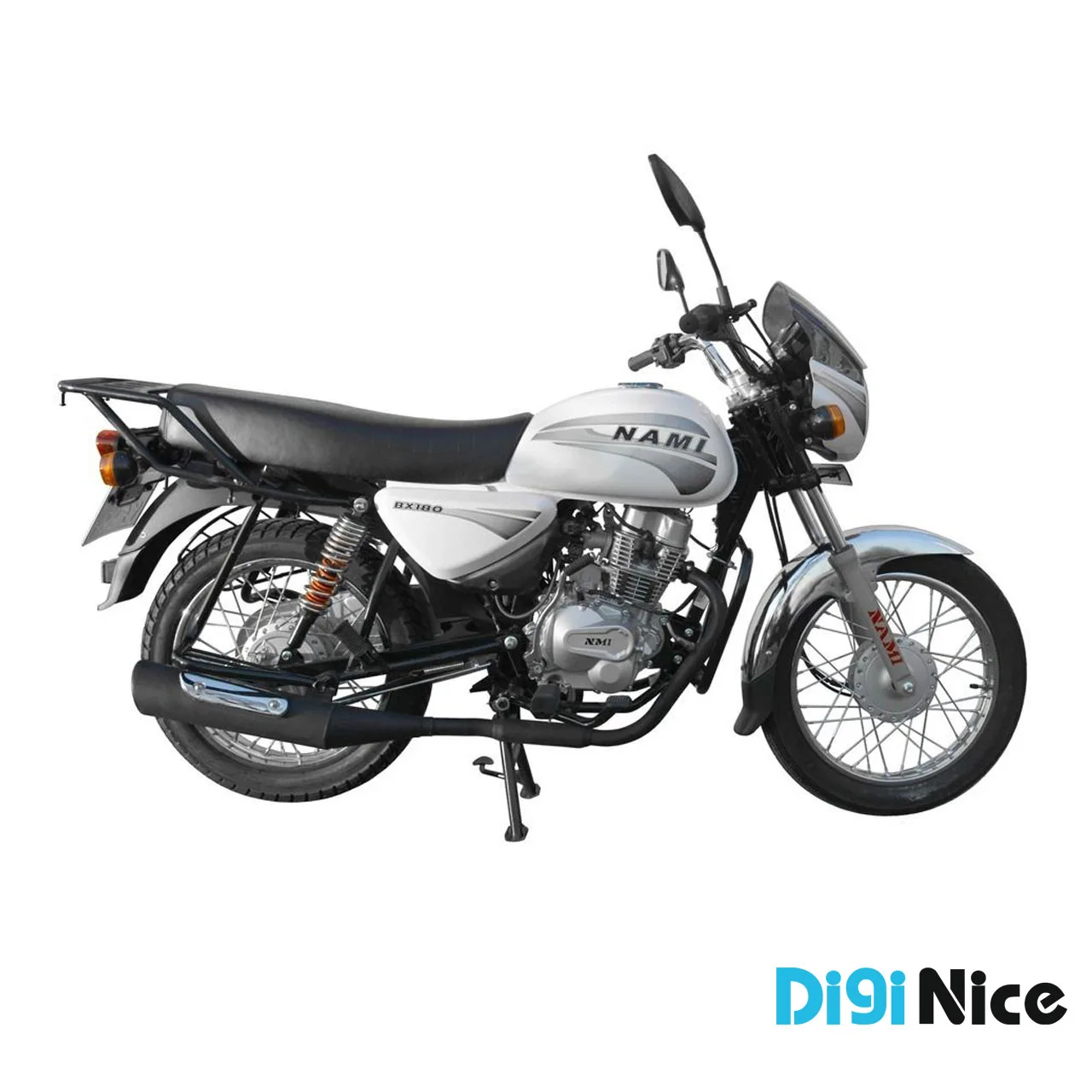 موتور سیکلت نامی مدل BX180 طرح باکسر پره ای رنگ سفید - نمای بغل