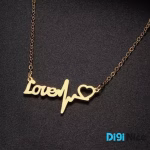 گردنبند طلا 18 عیار طرح Love